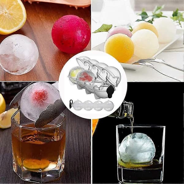 2 stk 4-hulls DIY isbitform for cocktail, bourbon, juice, sommerdrikk A