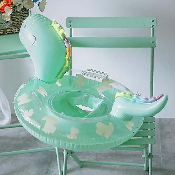 Uppblåsbar Babysimring Transparent Dinosaurieformade Sittfickor Flytring A