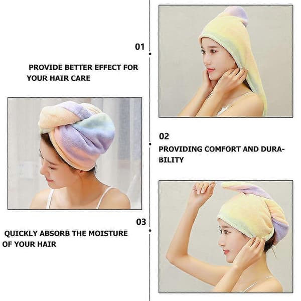 Hurtigtørrende Hår Mikrofiber Håndklæde Super Absorption Turban Hårtørring A