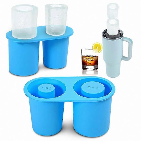 Fleksibel silikoneisbakke med 2 hule sorte forme, 30-40 Oz kapacitet til DIY is og mere A