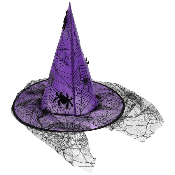 Halloweenfest Häxhatt Spets för Cosplay Kostymhatt A