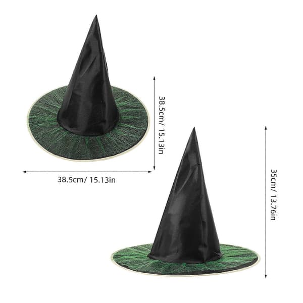 Halloween Heksehatt for Dekor Gjenbrukbar Heksehattdekorasjon A