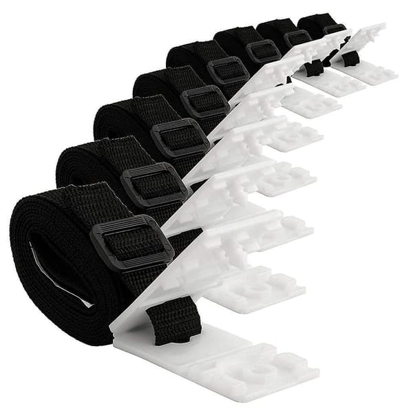 24PCS Pool Solar Cover Reel Fästremmar Kit för nedgrävd pool Inkluderar 8 remmar med A