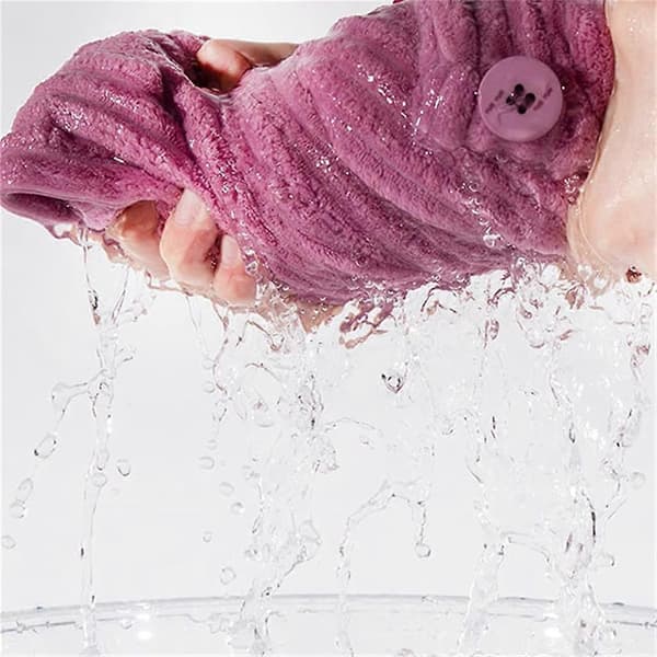 Mikrofiber Hårhåndklæde til Kvinder Hurtigtørrende Plys Tyk Hætte til Brusebad og Bad A