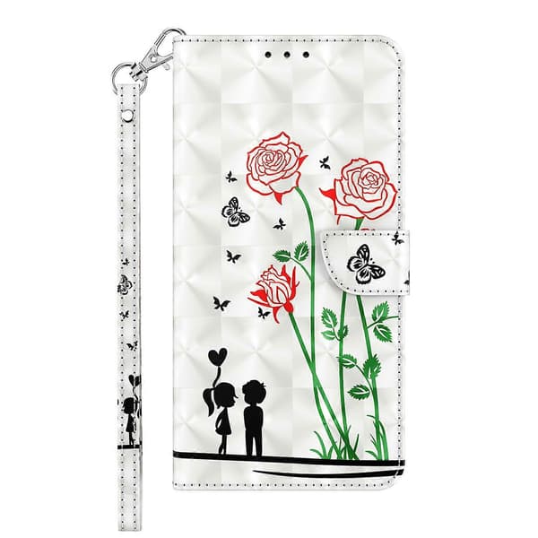 För Samsung Galaxy S22 5G 3D Målat Läderfodral