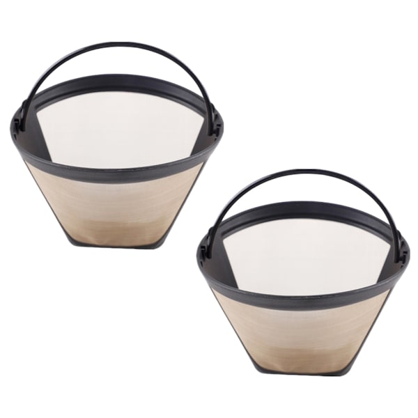 2 stk. kaffefilter i rustfrit stål, håndkaffemaskine, gratis papirfilter, filterdryp