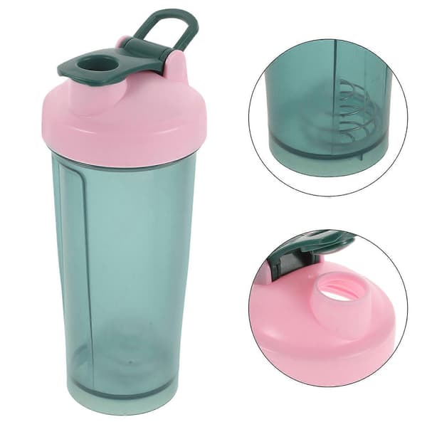 Protein Shakerflaske til hjemmebrug med trådpiskeris Ideel til blanding af grønt PP-materiale 32 oz A