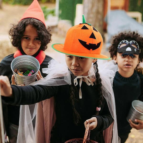 Græskarhat Rekvisit Halloween Hovedbeklædning Forestillingshat Halloween Fest Hat Dekoration A