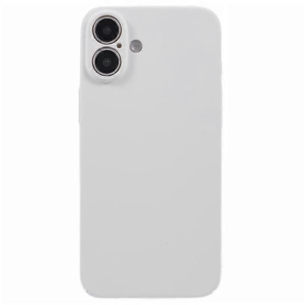 Kompatibel med iPhone 16 Plus Fodral Hud-Touch Gummerad Hård PC Telefonfodral Vit