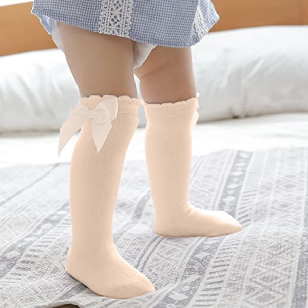5 Pari rusetilla baby kauniita sukkia