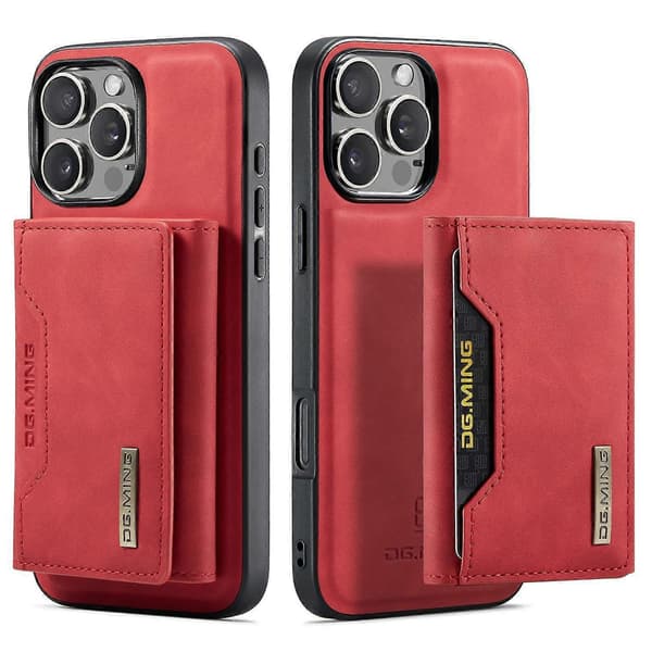 Etui til iPhone 13 Mini Kombination Rød Magnetisk Kortlomme Separat No7429 A