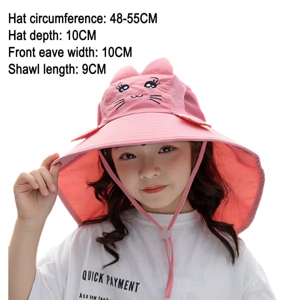 Kids Sun Hat Boy Girl Protection Hat Wide Brim Beach Hats with M