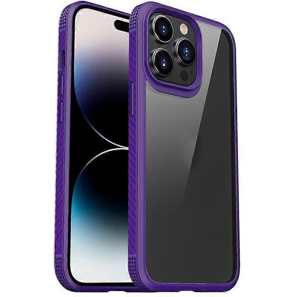 För iPhone 14 Pro iPAKY Stötsäkert PC + TPU Skyddsfodral Lila