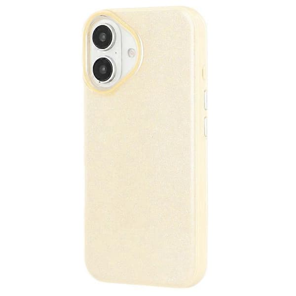 Kompatibel med iPhone 16-deksel Glitterdesign IMD TPU + PC Telefonbakdeksel Gul