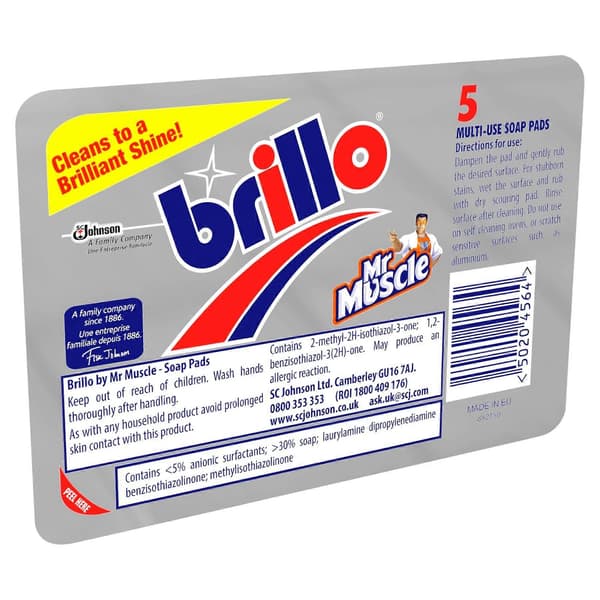 Brillo Multi-Use såpeputer, universalrengjøring (5-pakning) A