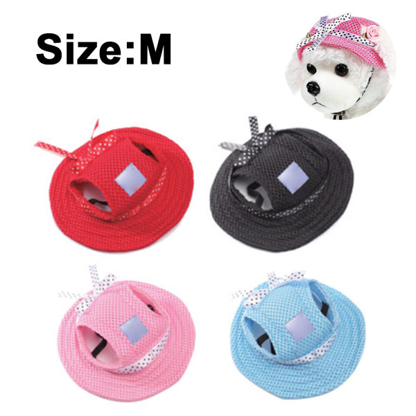 4 st Hund Prinsessa Hatt Rund Brätte Husdjur Baseballkeps Hund Mesh