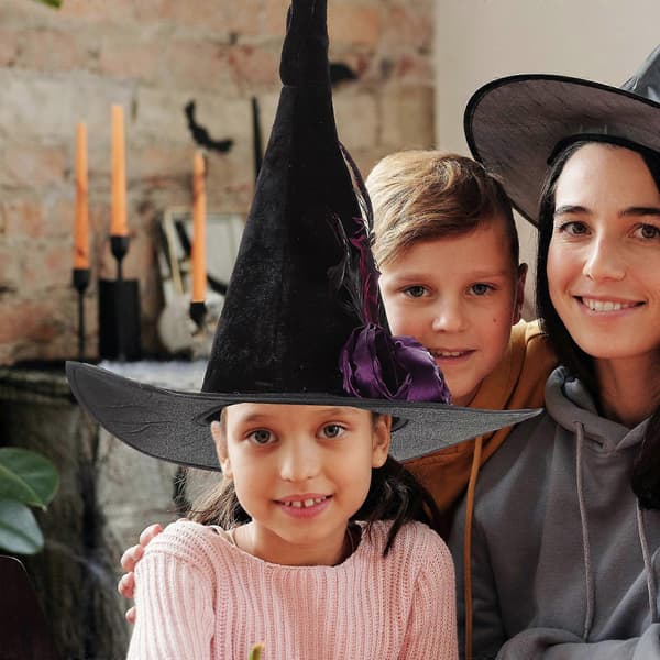 Häxhatt med Halloween-tema för dekoration, hållbar svart A