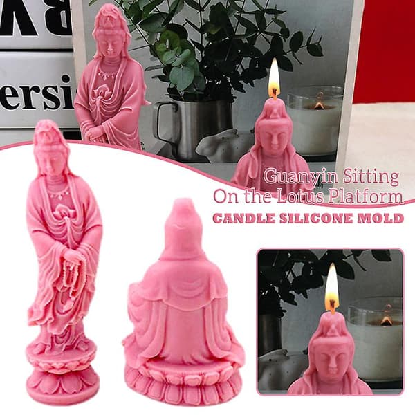 Avalokitesvara stearinlysform Håndlaget duftlys som lager sjablong for DIY-såper A