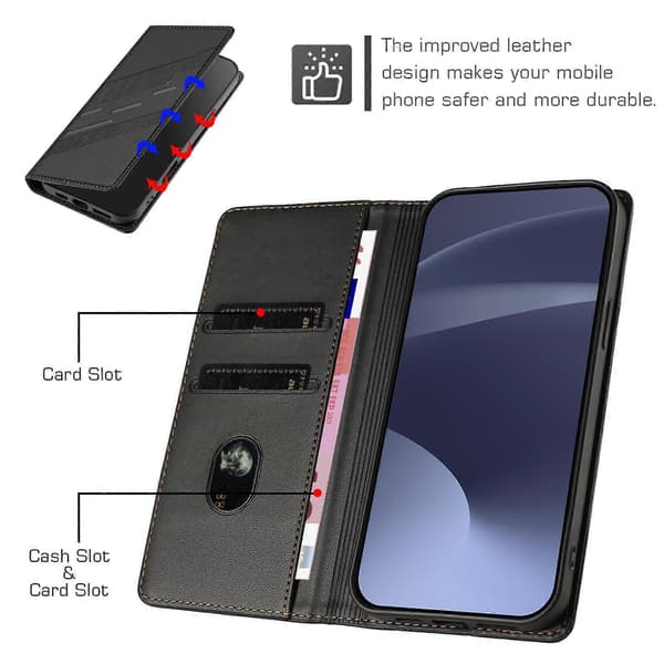 Præget Multifunktionel Pung Retro Læder Telefoncover Til Samsung Galaxy A06 4G / 5G A