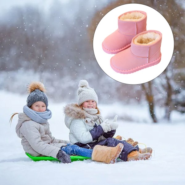 1 par flickor pojkar varma vinterstövlar, barn utomhus snöstövlar (toddler/litet barn) 16,5 cm