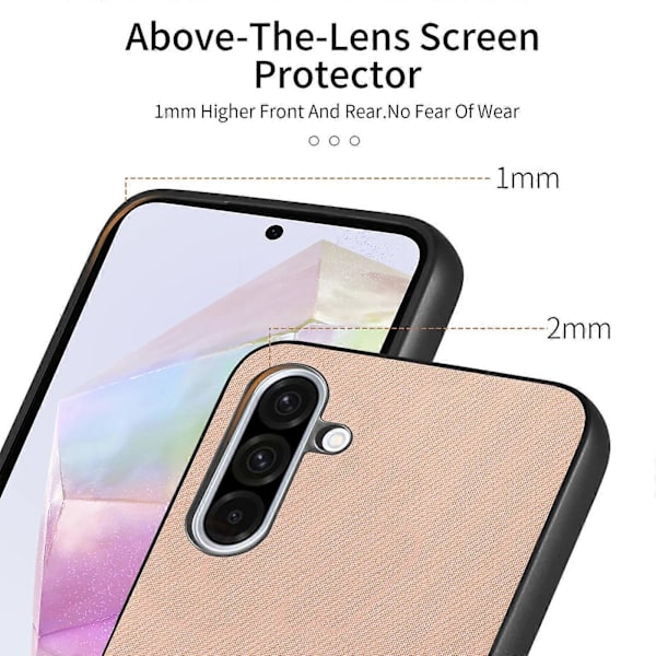 Twill Fabric Leather Skin Bakdeksel til Samsung Galaxy A16