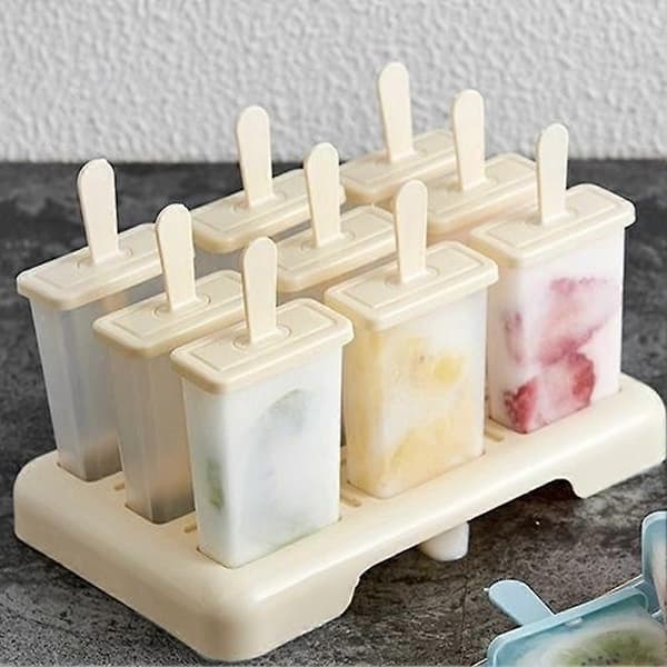 Sommer 9-rutenett hurtigfryst isformsett Ispinneform Isbrett DIY juice yoghurtis A