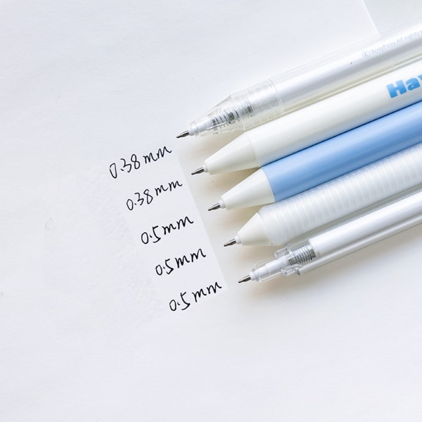 Gel pen, studenter signatur pen gel pen, 0,38 mm + 0,5 mm