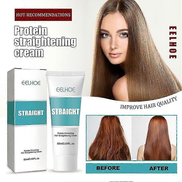2 stk proteinrettende hårkrem rett hårkrem glatt keratin hårrettende krem A