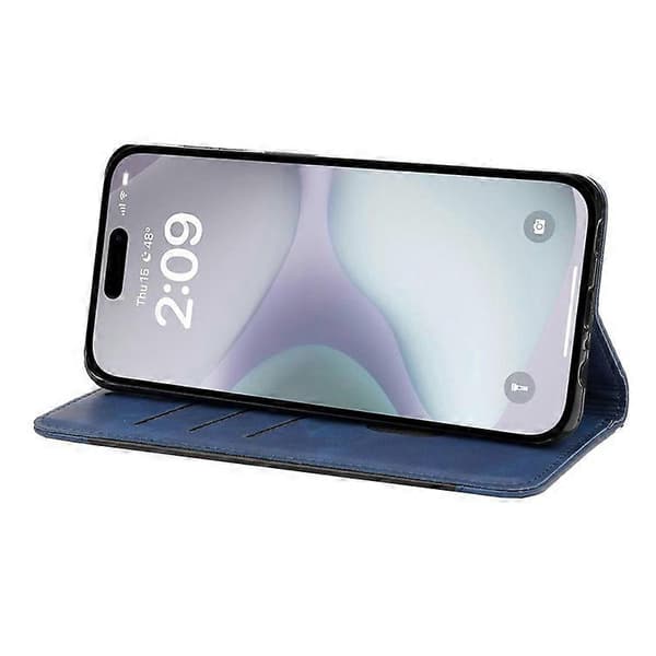 Kompatibel med iPhone 16 Plus Fodral PU Läder Stötsäkert Skydd Plånboksfodral A
