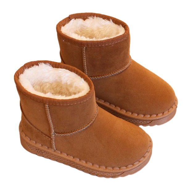 1 par jenter gutter varme vinterstøvler, utendørs snøstøvler for barn (småbarn/lite barn) 15,5 cm--svart, grå, rosa, brun