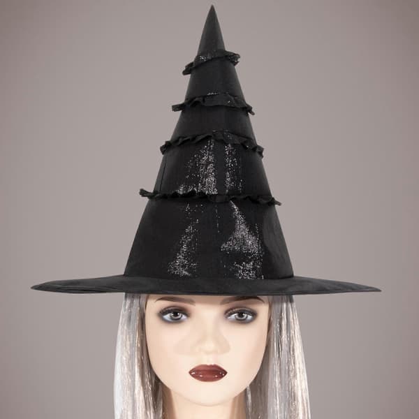 Håndlavede heksehatte bandager edderkopper troldmandshat voksen Halloween festhat velegnet til Halloween og rollespil sort A