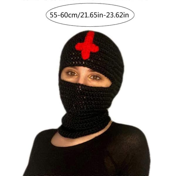 Rolig rånarbalaklava Herrdräkt Mössor Halloweenpresent Pullovermössa Mjuk mössa Halloweenpresent Varm Mjuk Balaklavamössa Rosa A
