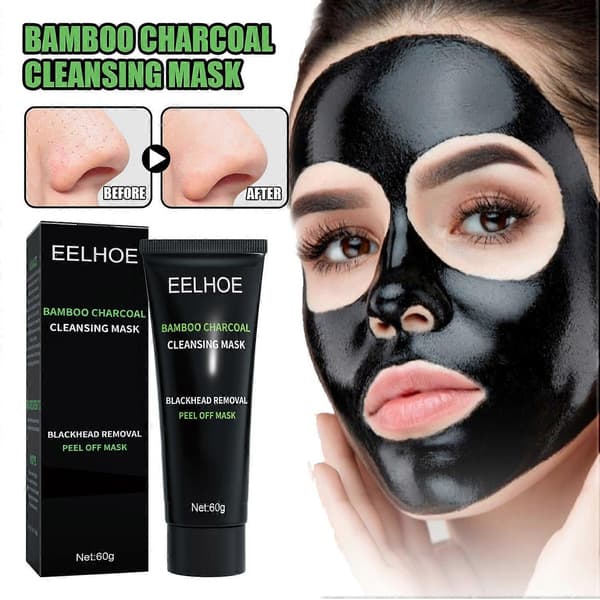 1-6 stk EELHOE Blackhead Remover Mask Bambuskull Blackhead Peel Off Mask 60g Dyprensende Pore A