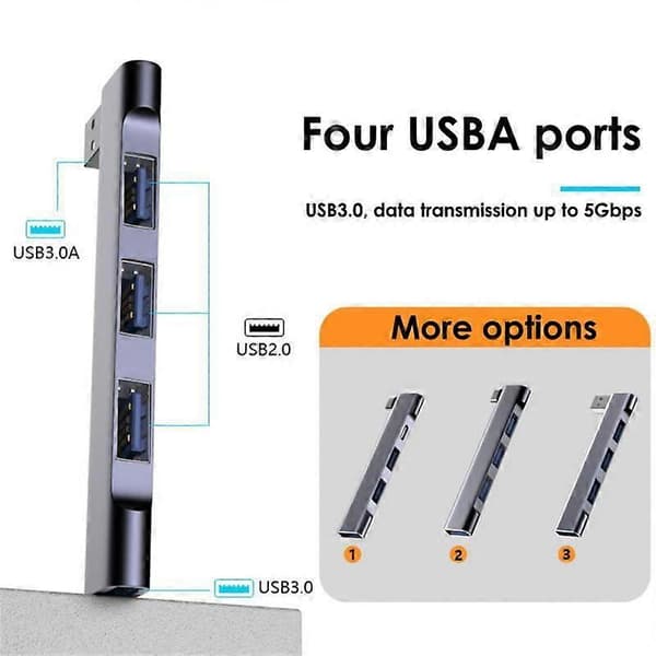 RYRA 4 I 1 USB-C HUB Universal Kompakt Mini USB2.0/USB3.0 Dockingstation PD Høj