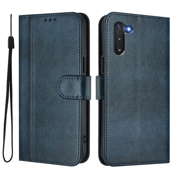 Line Splicing Buckle Retro læder telefoncover (til Samsung Galaxy Note10)