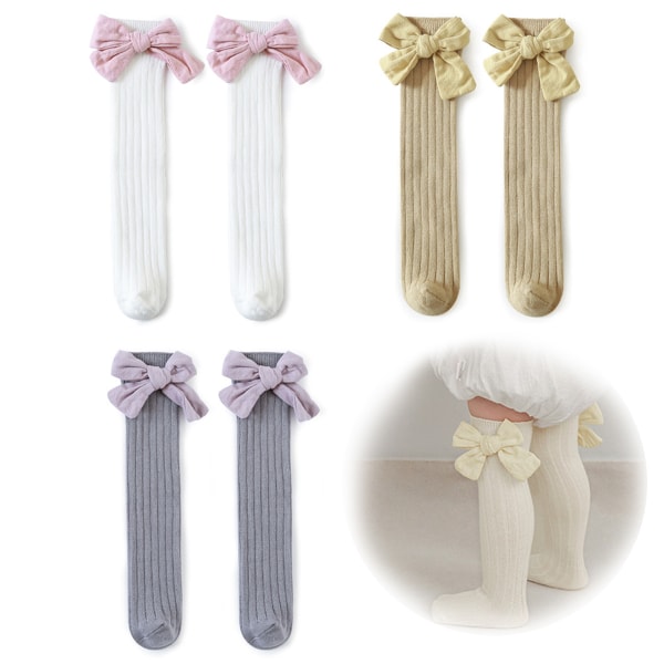 Baby Girls Knästrumpor Barn Småbarn Strumpor Liten Knä H