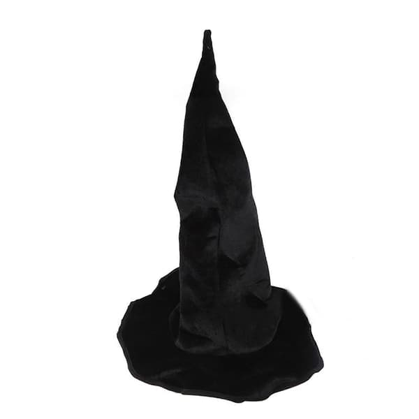 Unik heksehat Halloween kostume tilbehør til Halloween festdekorationer Hat Elegant hovedbeklædning til maskerade sort A