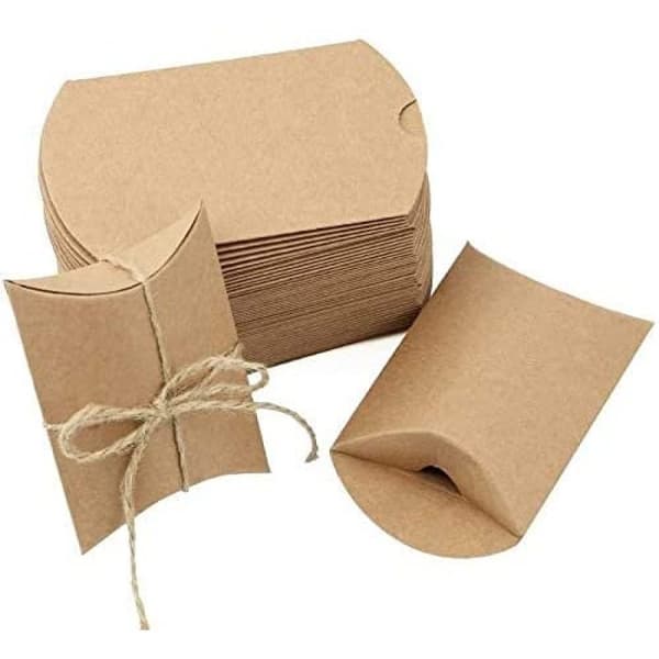 Vintage julklappsaskar, presentförpackningar, presentförpackning, presentask i kraftpapper med jutesnöre för jul, godis, smycken, nötter, bröllop, 100