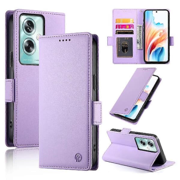 Flipfodral för OPPO A79 5G Daglig Användning Plånbok Affärs Flip Kortplatser Lila