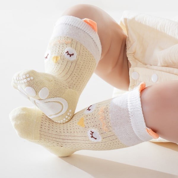 6 par Baby Grip Sokker Småbørn Skridsikker tynd mesh spædbørnsøje