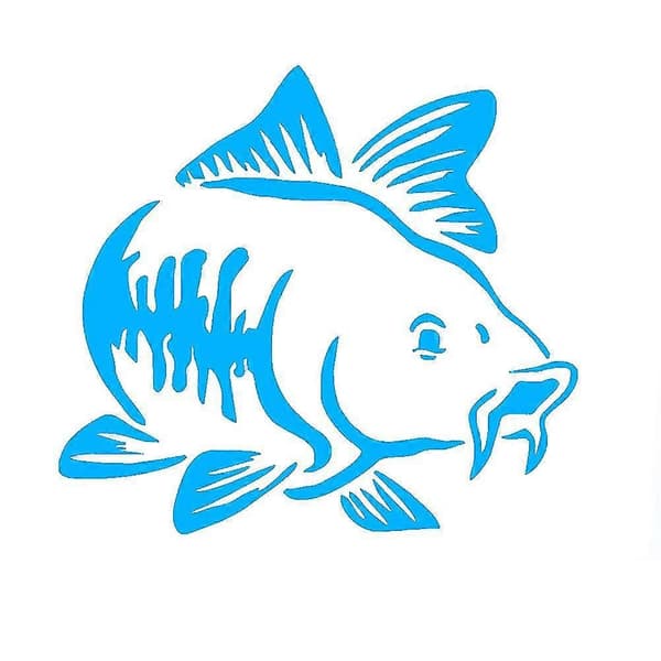 Karpfisk Reflekterende Bil Lastebil Kjøretøy Karosseri Vindusdekaler Klistremerke Dekor (Blå) A