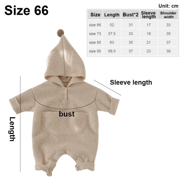 Hooded long reversible plush baby bodysuit baby warm crawling su