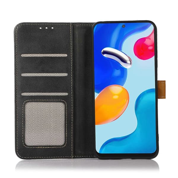 För Samsung Galaxy A23 5G Sömtråd Kalvstruktur Läder Telefonfodral