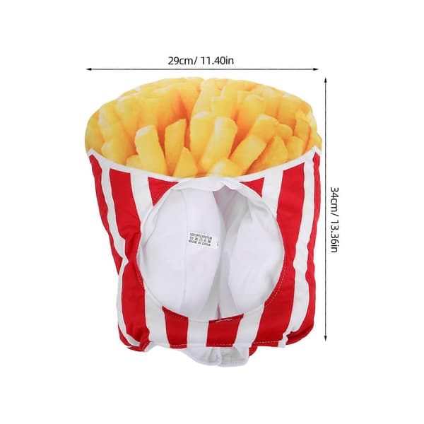 Pommes Frites Kostymhatt för Halloweenfest Huvudbonad A