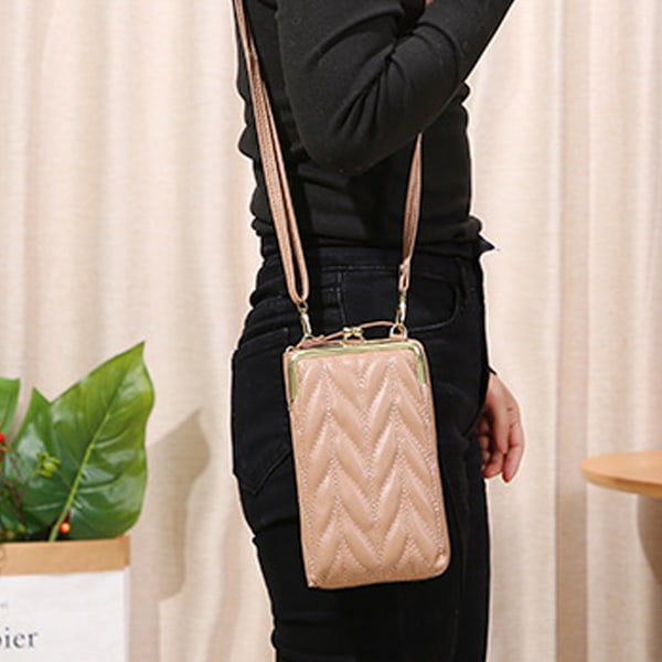 Crossbody-väskor för kvinnor Fashion Mobiltelefon Axelväskor Kortfodral Plånboksväska