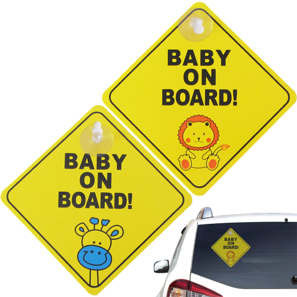 Baby On Board Car Sign - Bedste sikkerhedsskilt - Langtidsholdbar