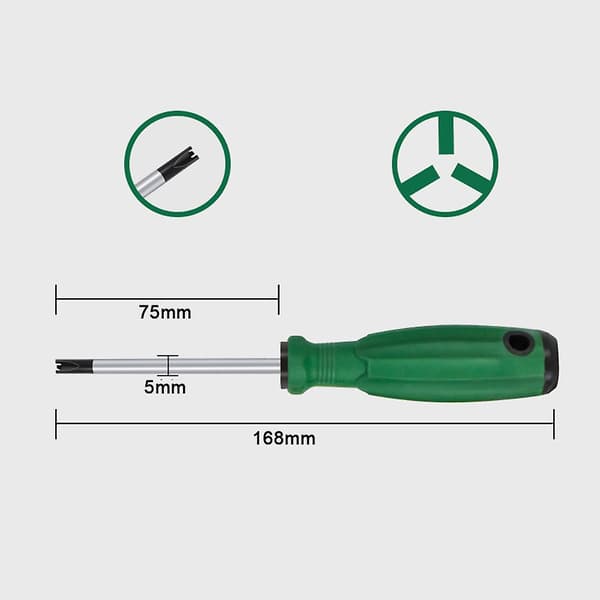 U/Y-Type Intern Kryss Skrutrekker Tre Kant Sterk Magnetisk Driver Socket A