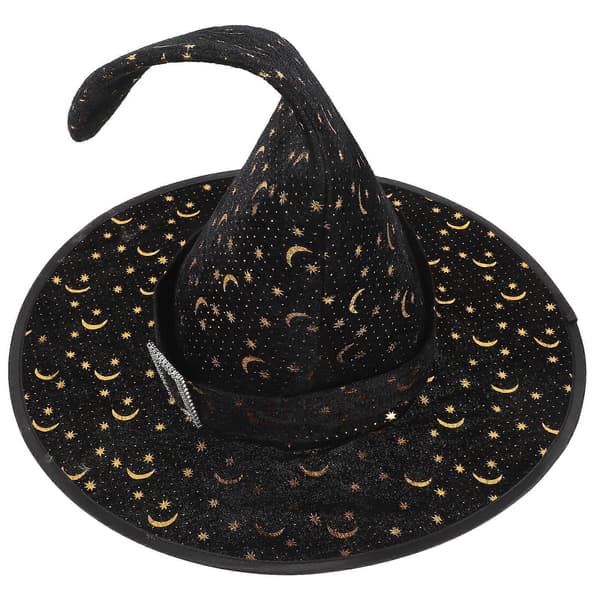 Heksehatt Halloween Cosplay Hatt for Dekor Bruk Halloween Festdekorasjon A