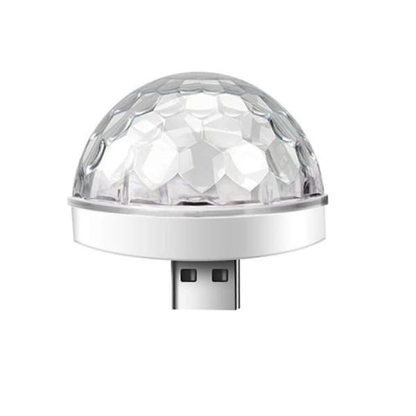 Mini RGB Magic Ball Light USB LED-lampe Mobiltelefonprojektor Fest Diskokule Bil