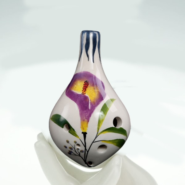 6-huls Ocarina,Alto C, glaseret keramik